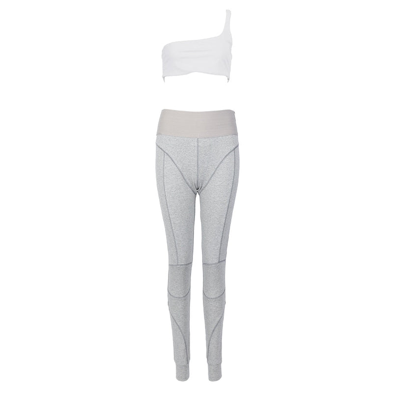 Kyliejenner Cotton Sports Two Pieces Gymwear Designer New Fashion Spaghetti Straps - TimelessGear9