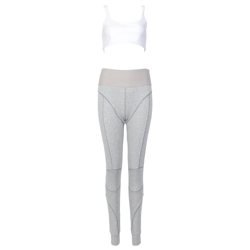 Kyliejenner Cotton Sports Two Pieces Gymwear Designer New Fashion Spaghetti Straps - TimelessGear9
