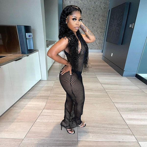 Sexy See Through Women New Fashion Sleeveless Backless Strap Female Clubwear Apparel - TimelessGear9