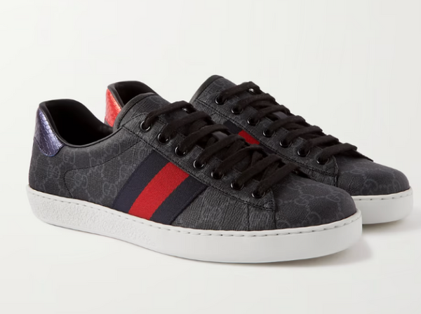 Gucci Two Tone GG Supreme Canvas Ace Sneakers