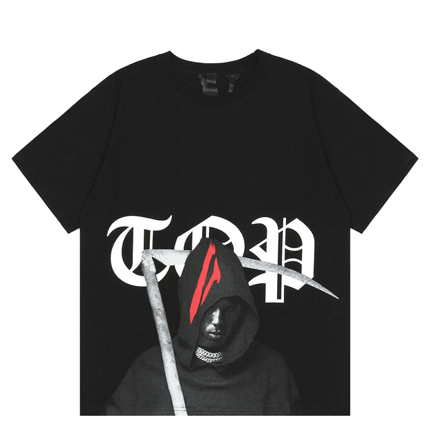 Summer VLONE Men T Shirt Sickle PortraitOriginal Brand Streetwear Women - TimelessGear9