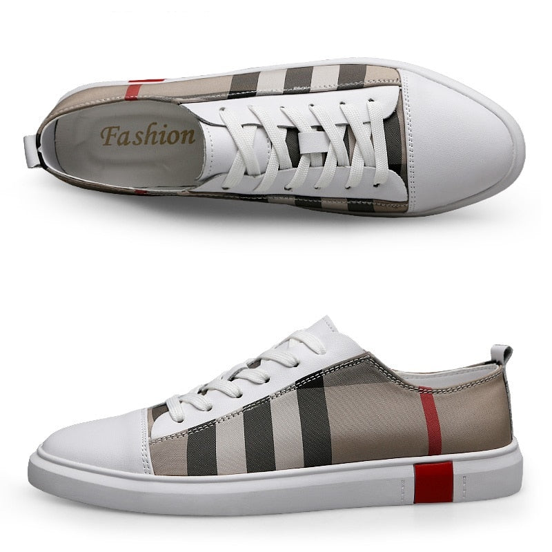 Men Fashion Sneakers High Quality Casual Genuine Leather Shoes - TimelessGear9