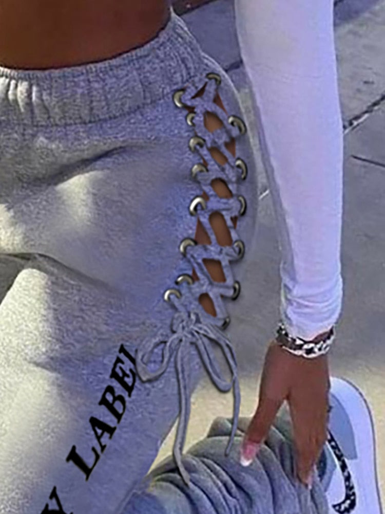 Women Fashion Casual  Sports Pants Drawstring SweatPants - TimelessGear9