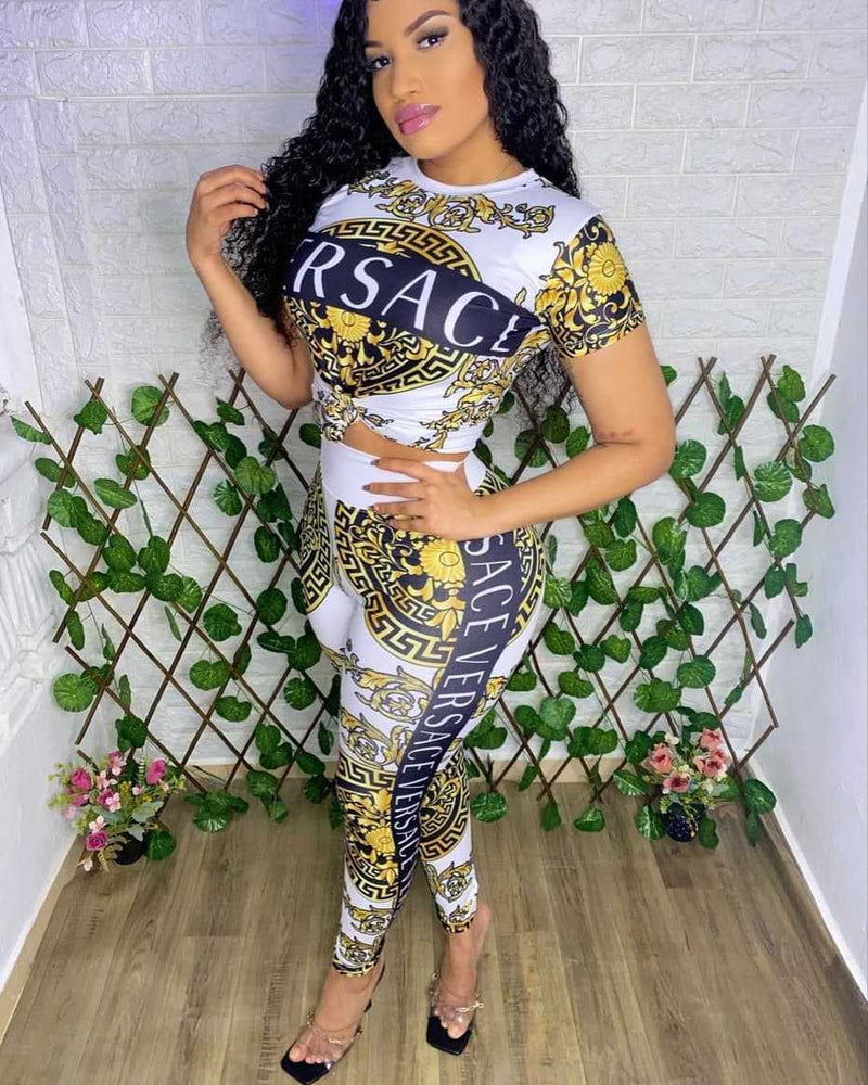 Summer Outfits for Women 2022 Floral Print Crop Top and Pant Sets Ladies Sexy Outfit Matching Sets Two Piece Sets Womens Outifit - TimelessGear9