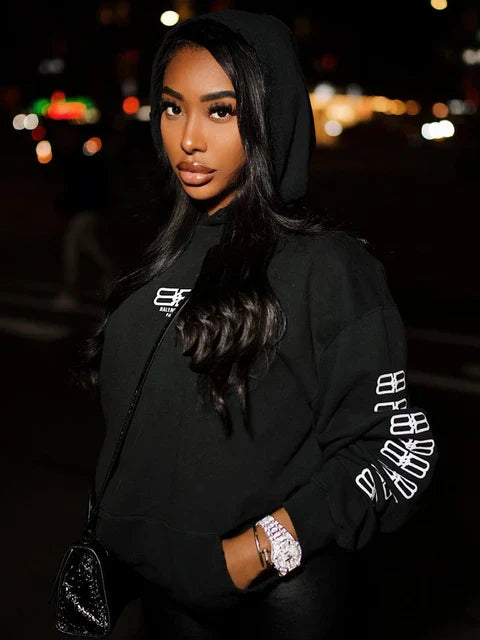 Women Oversized Pullover Casual Loose Long Sleeve Sweatshirt Streetwear Autumn Ladies Clothes