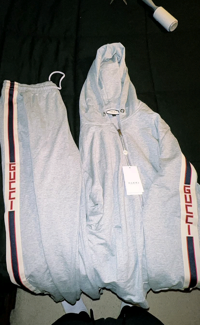 Unisex Retro Luxury Designer Track Suit Gucci Logo