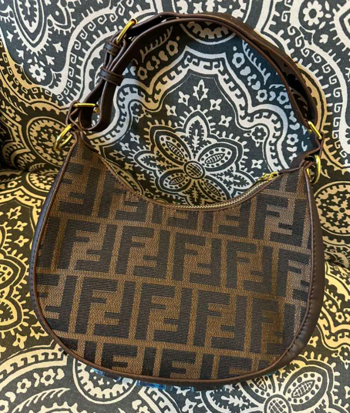 Gold Embroidered Designer Logo MINI Shoulder Bag