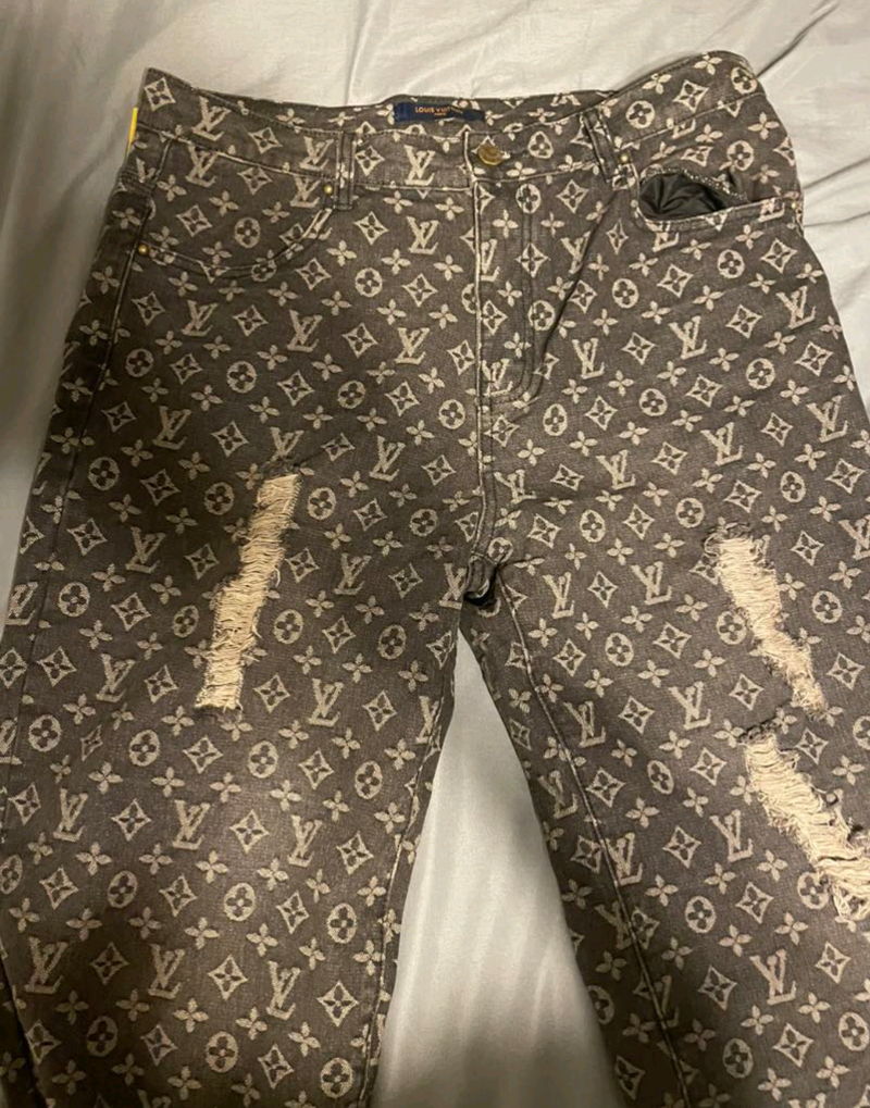 Louis Vuitton Lettering Fashion Jeans