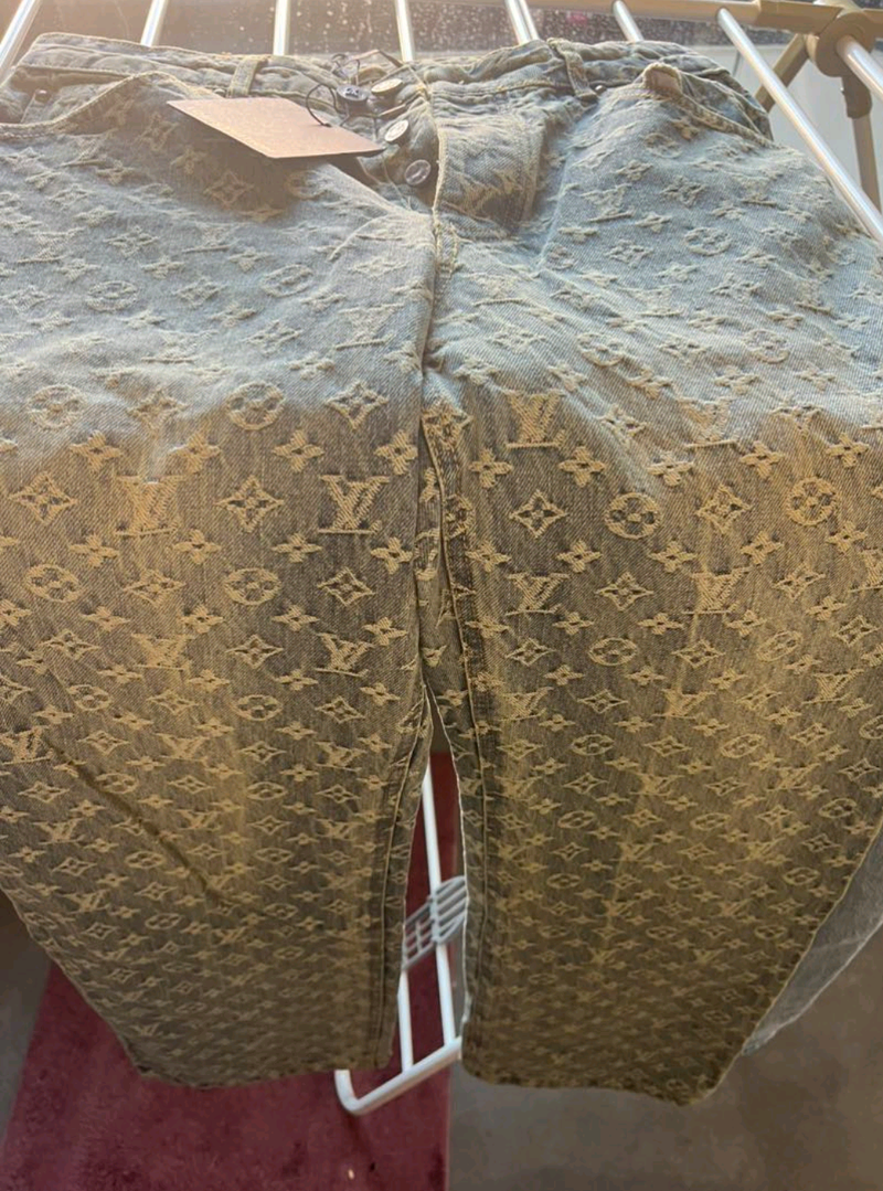 Louis Vuitton Lettering Fashion Jeans