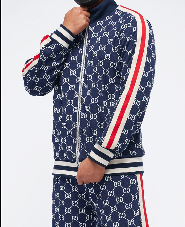 Unisex Retro Luxury Designer Track Suit Gucci Logo