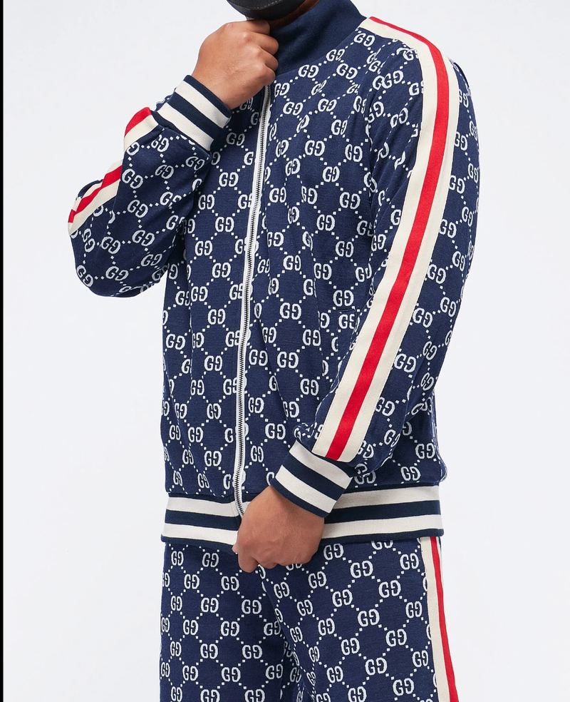 Unisex Retro Luxury Designer Track Suit Gucci Logo