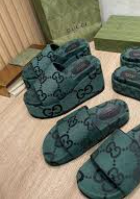 Luxury Flat High Heels Sandals Flip Flops High End Gucci Brand