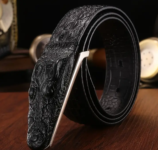 Mexican Crocodile Head Masculine Belt