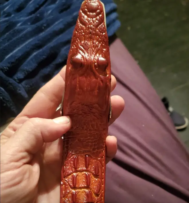Mexican Crocodile Head Masculine Belt