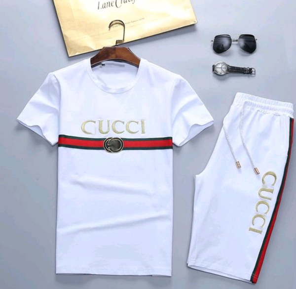Gucci Luxury Men Jogger Track Suit Short Set Pink,White & North face Green