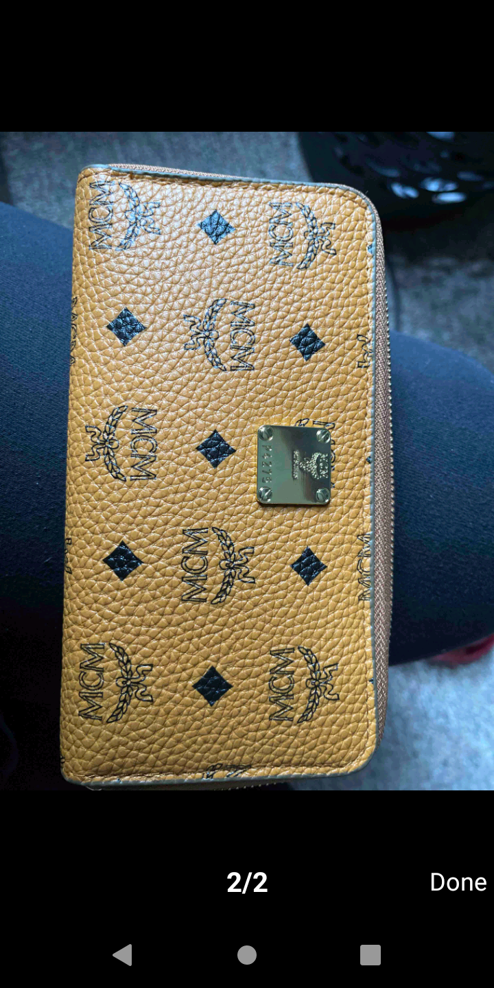 MCM Paper Money Card Holder Clutch Wallet Purse