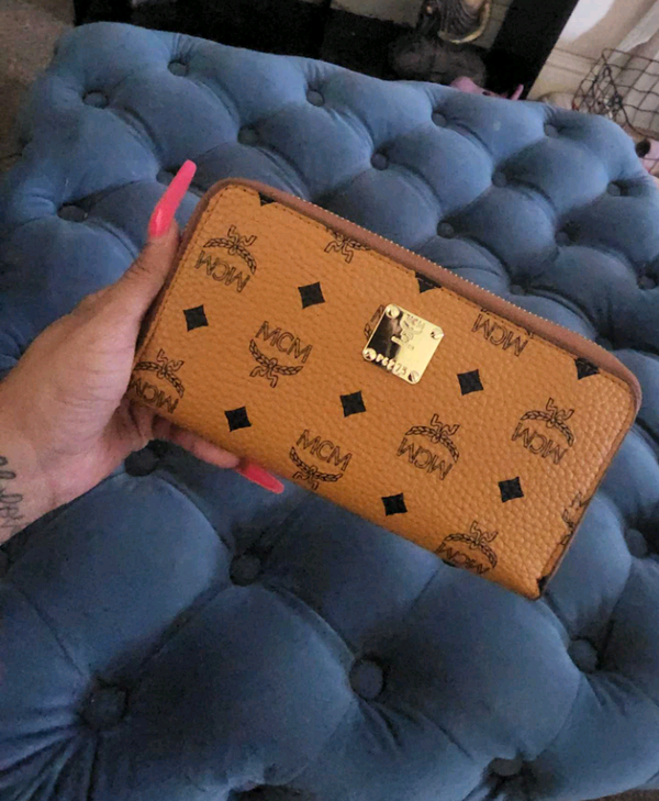 MCM Paper Money Card Holder Clutch Wallet Purse