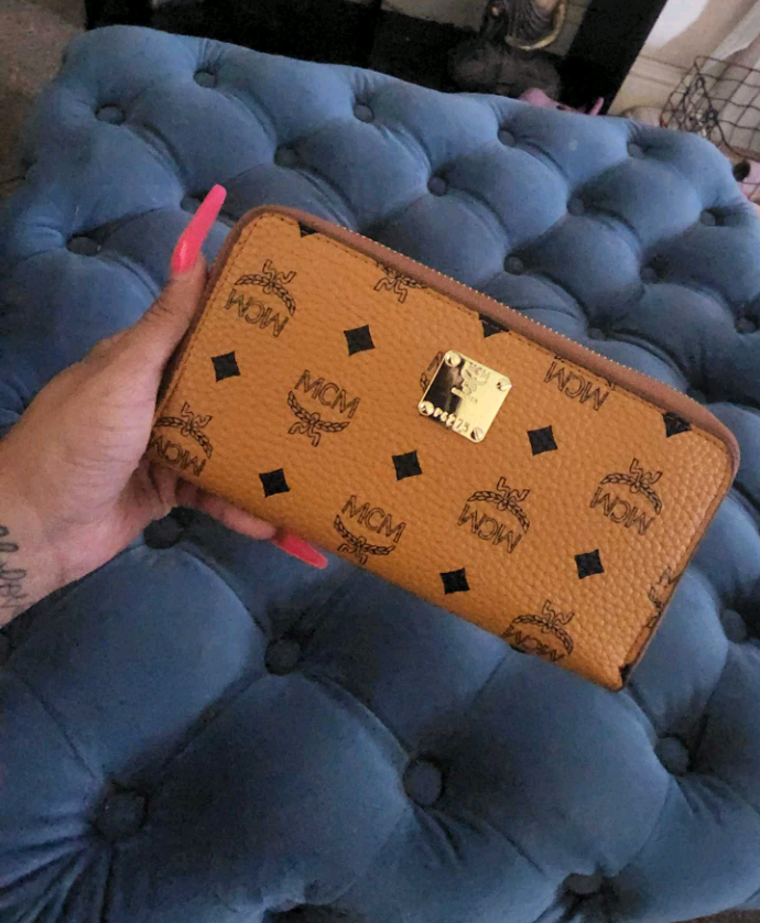 MCM Paper Money Card Holder Clutch Wallet Purse