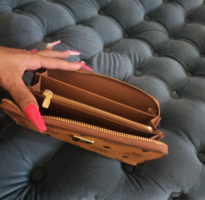 MCM Paper Money Card Holder Clutch Wallet Purse