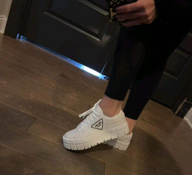 Gabardine Classic Iconic Thick Soles Prada Sneakers