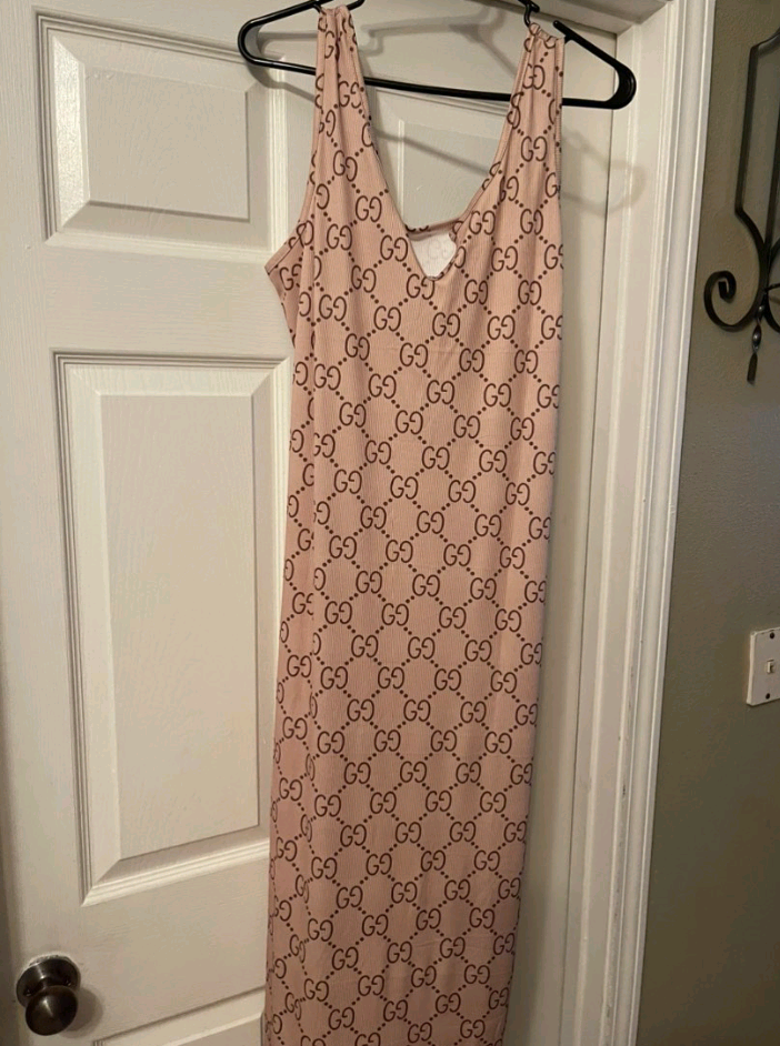 Women's Gucci Sleeveless V Neck Sexy Luxury Sun Beach Dress