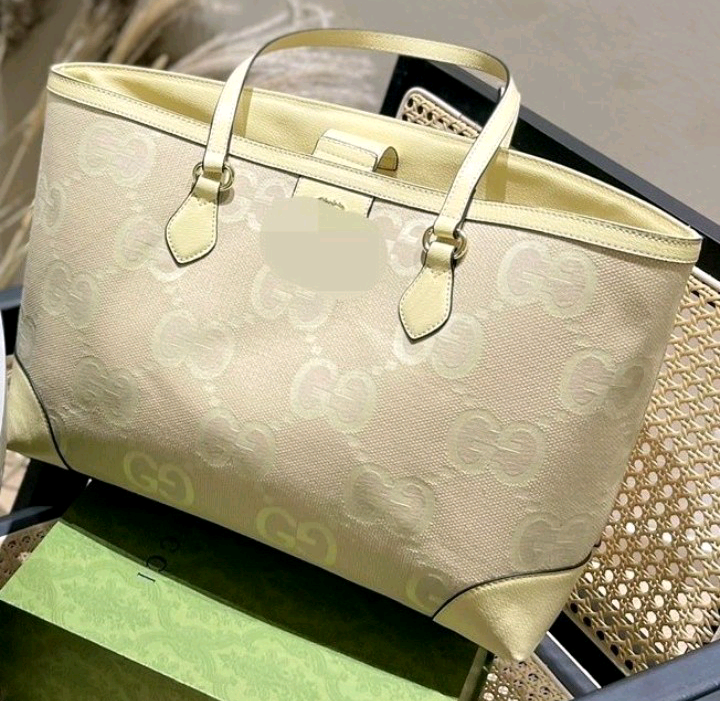 GUCCI Summer Beach Tote Large Logo Handbag