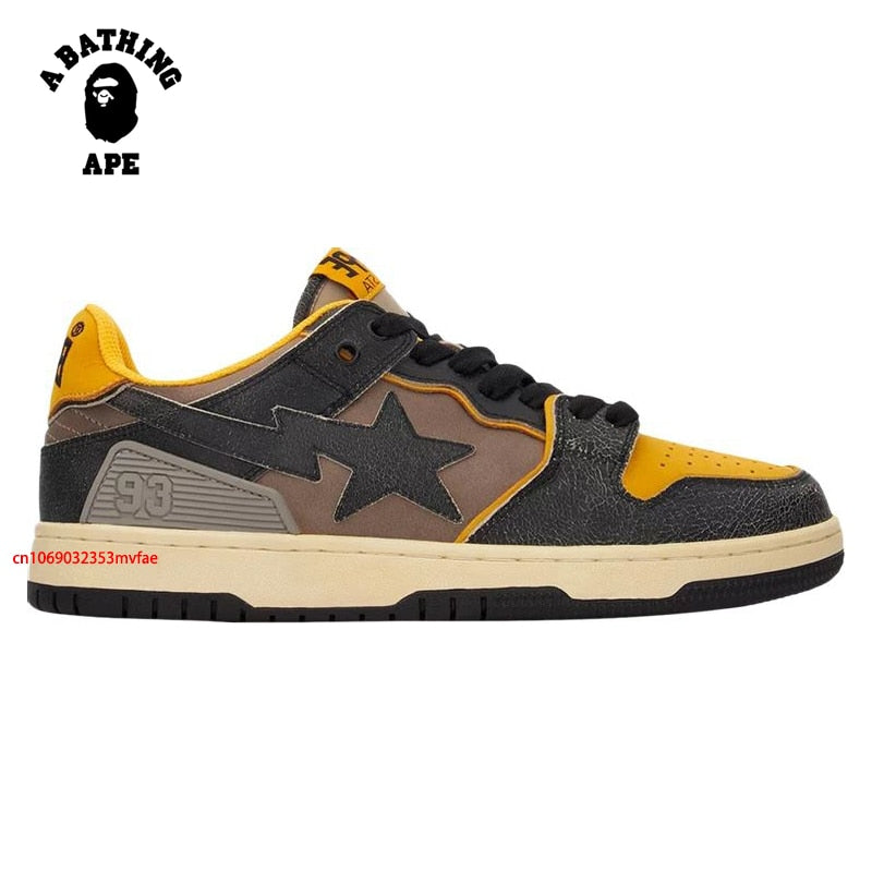 Sunkist Orange Bathing Ape Men Bapesta Air Retro