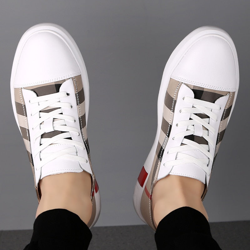 Men Fashion Sneakers High Quality Casual Genuine Leather Shoes - TimelessGear9