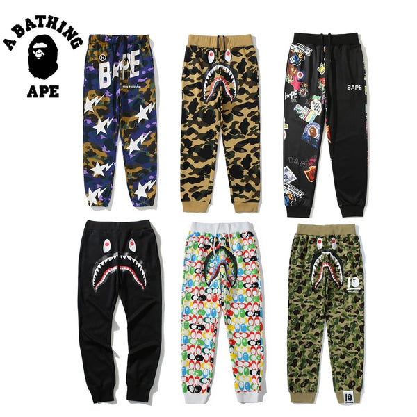 A Bathing Ape Men's Pants Fashion Street Camouflage Pants Women's Sports Pants - TimelessGear9