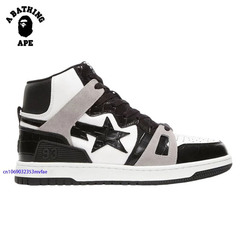 A BATHING APE Vibe Classic 93 High Top Durable Sports Sneakers Upper Outdoor STA Walking Shoes - TimelessGear9