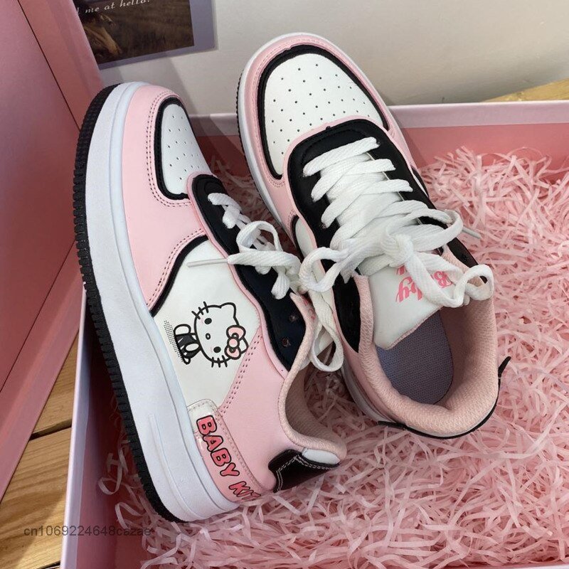 AF1 Hello Kitty Creative Sneakers 2023 New Girl Cartoon Pink Sport Shoes - TimelessGear9