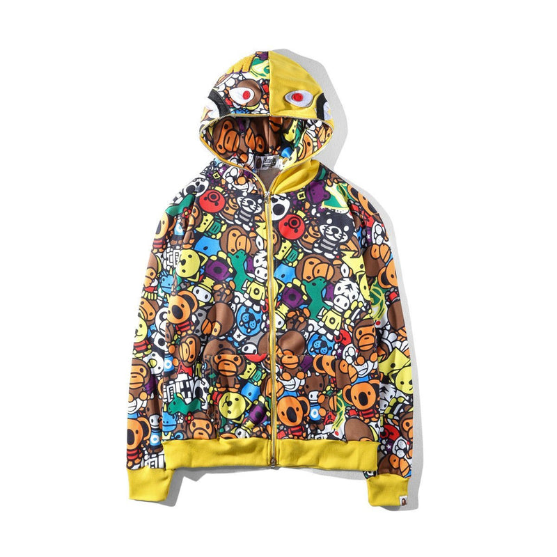 Bapesta Shark Hoodie Camo Street Wear - TimelessGear9