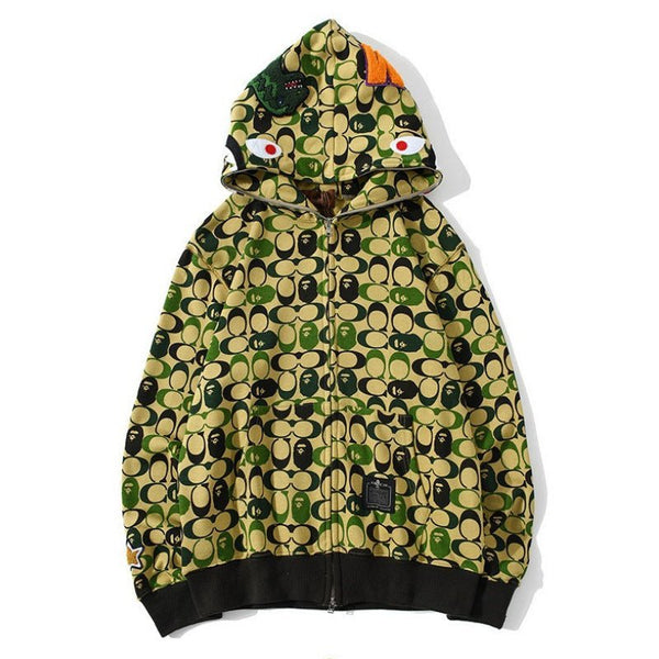 Bapesta Shark Hoodie Camo Street Wear - TimelessGear9