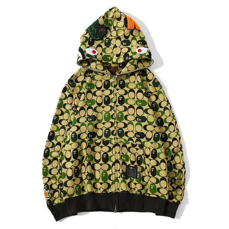 Bapesta Shark Hoodie Camo Street Wear - TimelessGear9