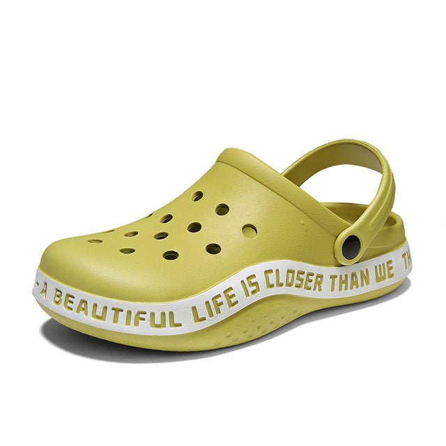 Beautiful Luxury Lifestyle clogs men sandals men shoe summer hedging hole slippers fashion casual - TimelessGear9