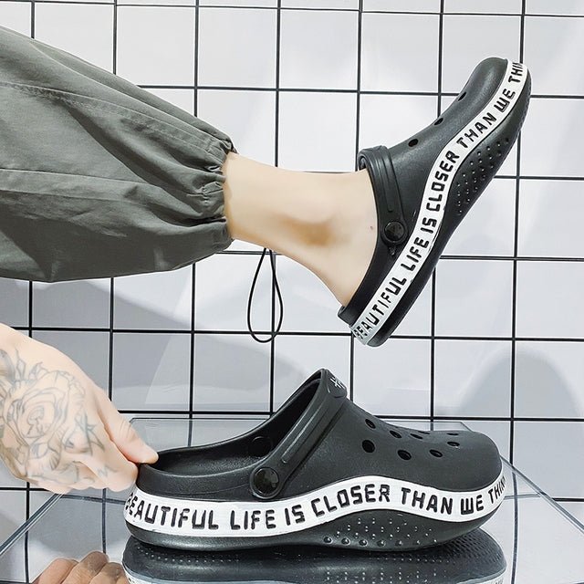 Beautiful Luxury Lifestyle clogs men sandals men shoe summer hedging hole slippers fashion casual - TimelessGear9