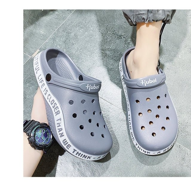 Beautiful Luxury Lifestyle clogs men sandals men shoe summer hedging hole slippers fashion casual - TimelessGear9