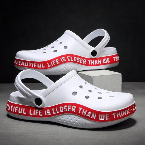 Beautiful Luxury Lifestyle clogs men sandals men shoe summer hedging hole slippers fashion casual - TimelessGear9