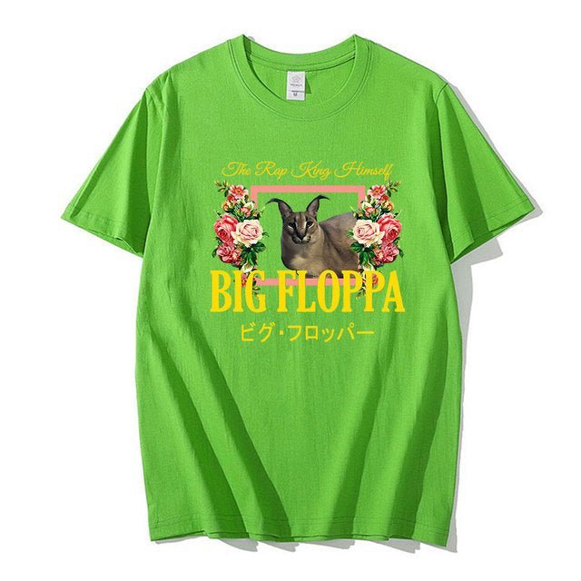 Big Floppa Floral Aesthetic T Shirt 100% Pure Cotton Floppa Big Floppa Meme Floppster New Rapper Big Floppa - TimelessGear9