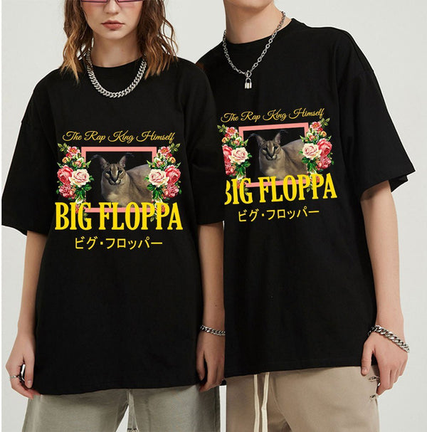 Big Floppa Floral Aesthetic T Shirt 100% Pure Cotton Floppa Big Floppa Meme Floppster New Rapper Big Floppa - TimelessGear9