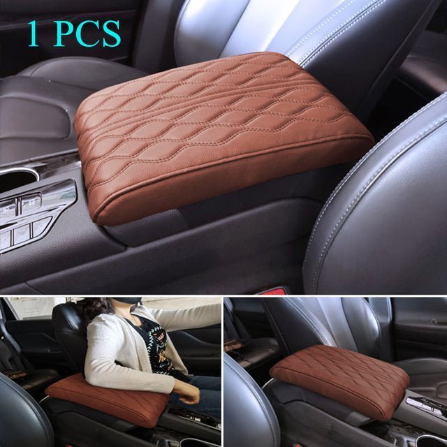 Car Armrest Pad Soft PU Leather Anti Scratch Universal Waterproof Box Cover Cushion Resistant Center Console Non Slip Arm Rest - TimelessGear9