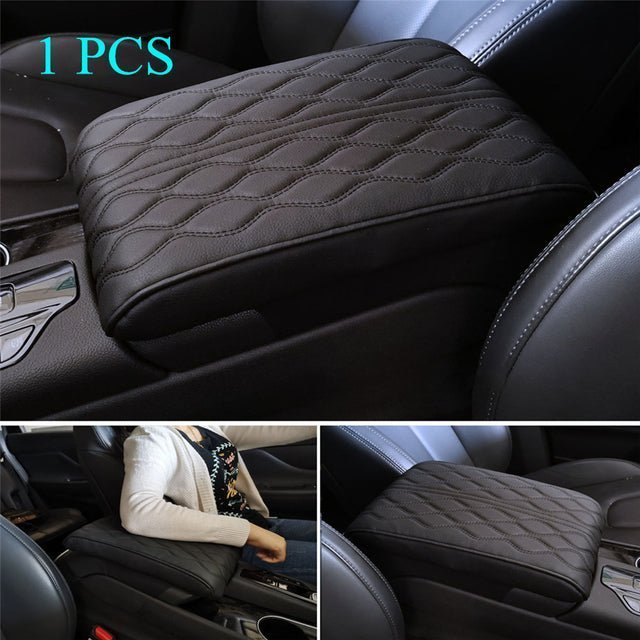 Car Armrest Pad Soft PU Leather Anti Scratch Universal Waterproof Box Cover Cushion Resistant Center Console Non Slip Arm Rest - TimelessGear9