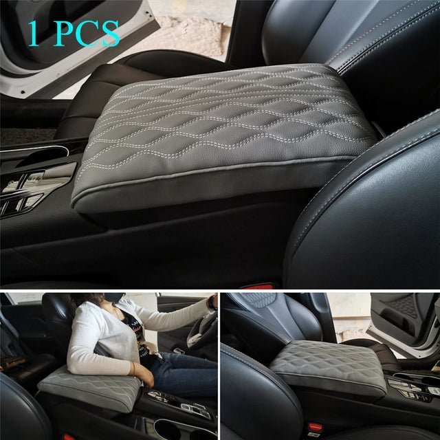 Car Armrest Pad Soft PU Leather Anti Scratch Universal Waterproof Box Cover Cushion Resistant Center Console Non Slip Arm Rest - TimelessGear9