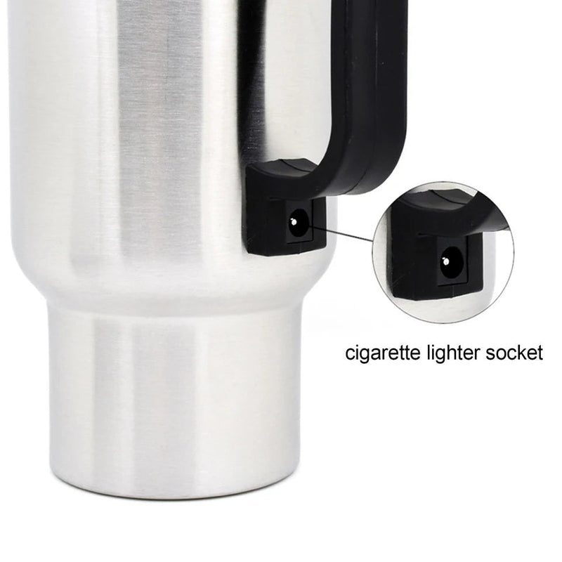 Car Electric Kettle Stainless Steel 450ml Kettle Pot Heated Automatic Shut Off for Water Tea Coffee Milk Car Kettle Thermos - TimelessGear9