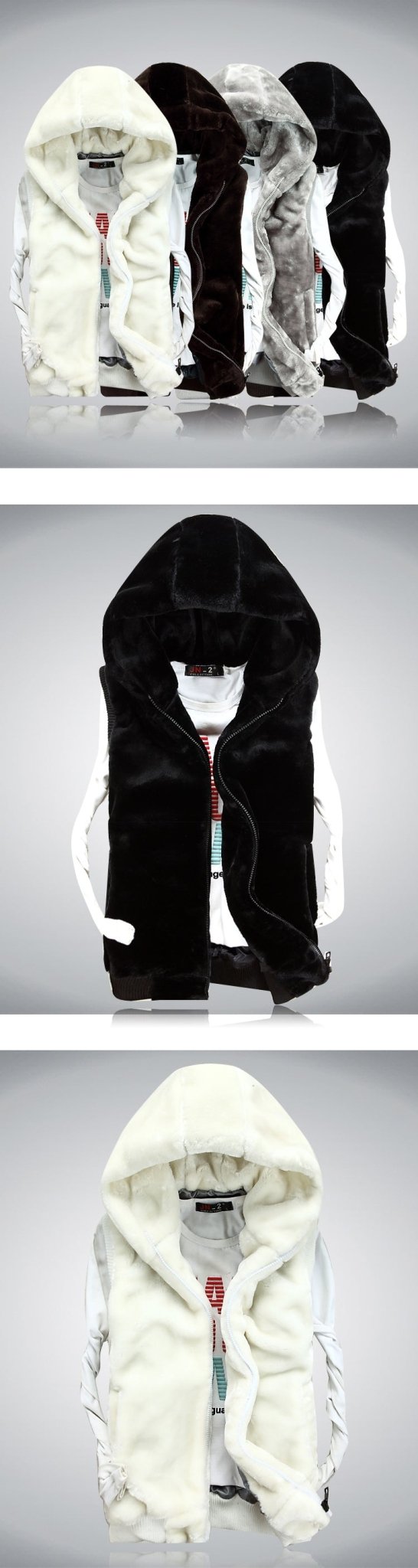 Cassy Vegan Mink Fur Flannel Vest Fashion Luxury Jacket - TimelessGear9
