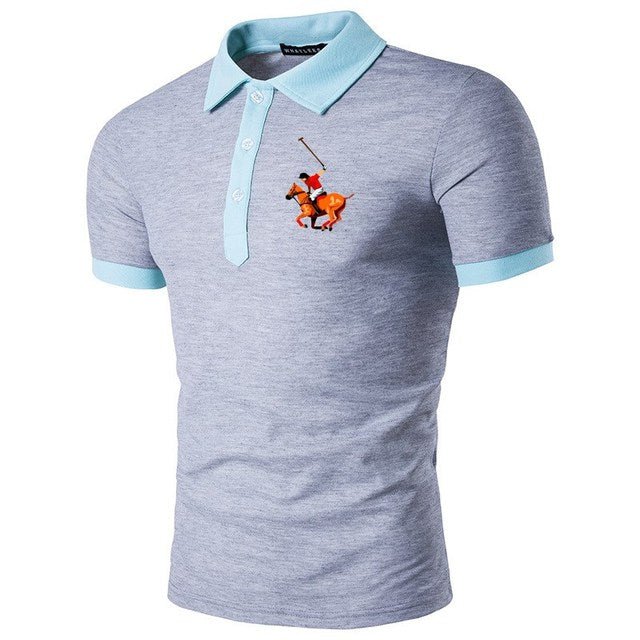 casual polo shirt fashion sports mountaineering short-sleeved lapel breathable - TimelessGear9