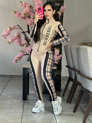 Classic Burberry Womens bodycon tracksuit - TimelessGear9