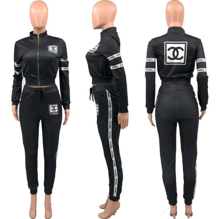 Classic Retro Chanel Stylish Logo Design Fashion Track Suit - TimelessGear9