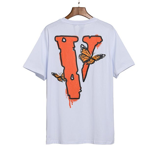 Classic Vlone Short-sleeved Female Couple Loose Street Hip-hop Big V Trend T-shirt - TimelessGear9