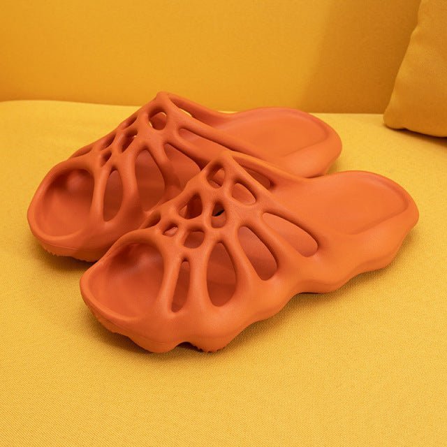 Cut-out Platform Slippers Women Men Fashion Beach Slides - TimelessGear9